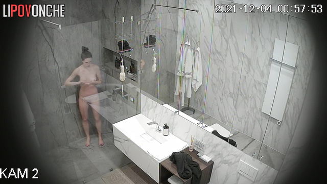 She shaved her legs and then got out of the shower