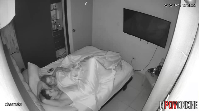 A sleepy man jerks off before having a fuck with a pretty mommy