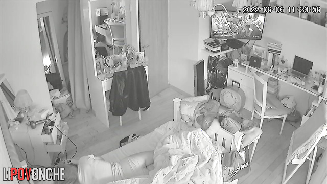 A hidden camera captured a young student's seductive butt in sexy panties