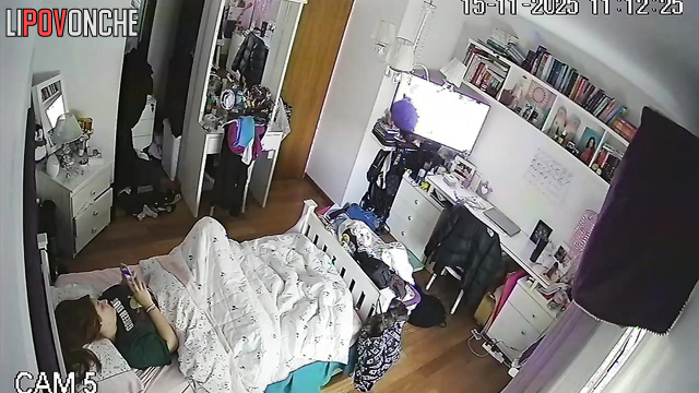 The redheaded cutie woke up and decided to play with her hot pussy for a bit