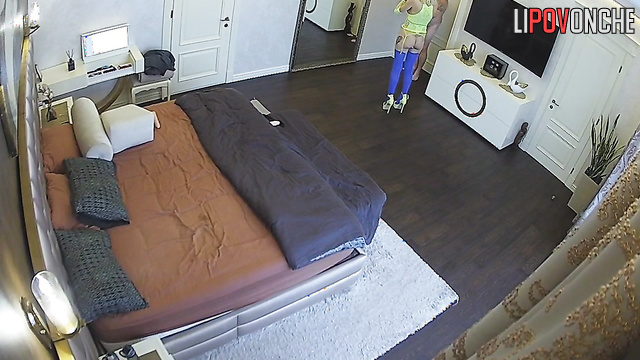 A lustful, heavyset man enjoys passionate sex with his slender wife