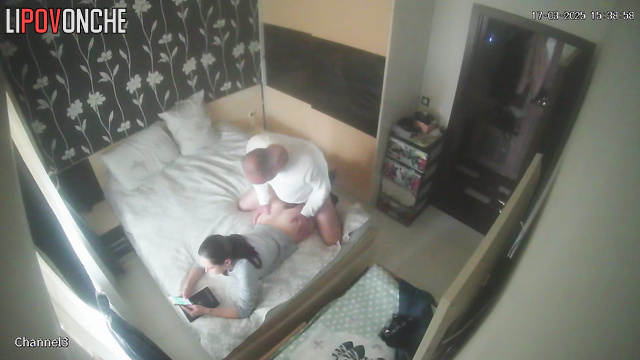 Turned on by his wife's sexy butt, the older husband fucks her
