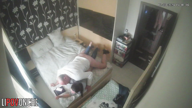 Turned on by his wife's sexy butt, the older husband fucks her