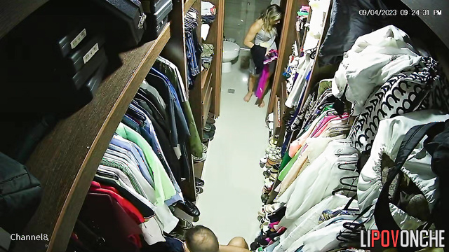 A wife caught her husband watching porn in the locker room and got fucked by him