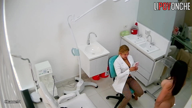 Horny patient touching boobs her sexy doctor (hot video)