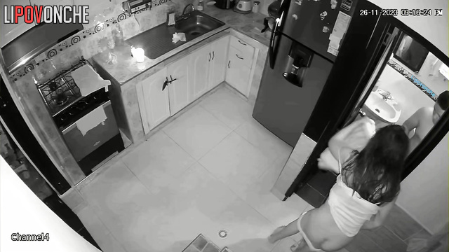 Couple leisurely getting ready for work (hidden cam)