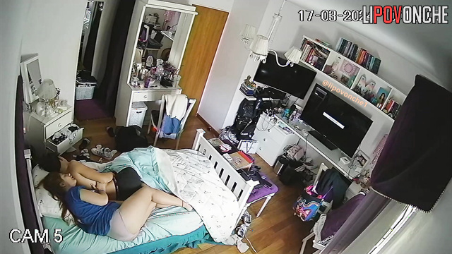 The couple got enough sleep and eat in front of the TV in bed