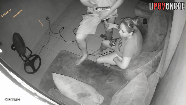 The plump wife gave her husband a nice long blow job