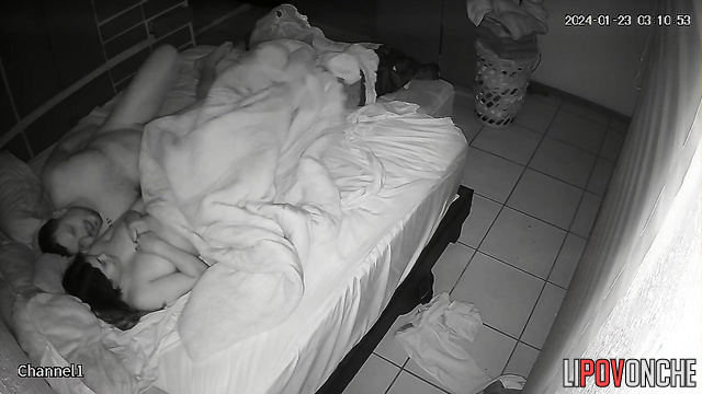 Private footage of a morning fuck with a perky chubby wife