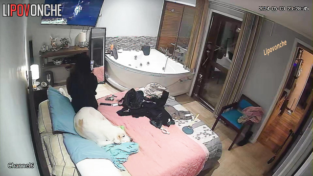 A gorgeous brunette with a shaved pussy is getting ready to meet her lesbian girlfriend