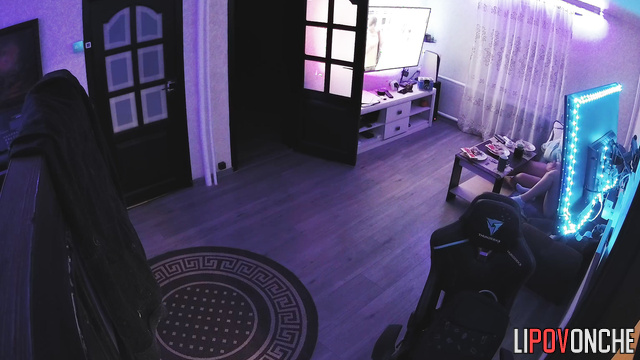 A young married couple sat down to watch TV without their panties on