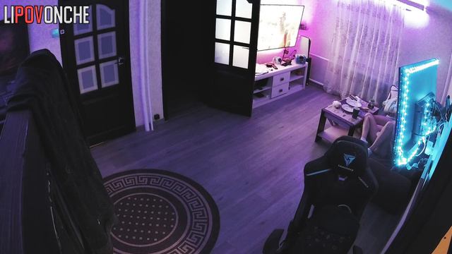 A young married couple sat down to watch TV without their panties on