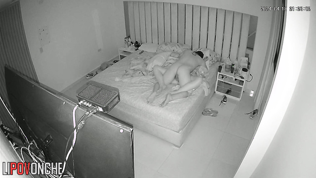 The aroused husband woke his wife up by eagerly licking her big butt