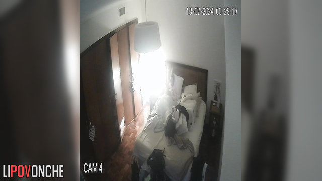 A slim blonde pulls out a hidden dildo to have some fun in bed