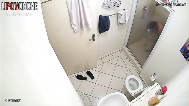 Couple washing each other in the shower right now