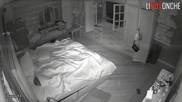 Lady masturbating under the blanket in strange positions