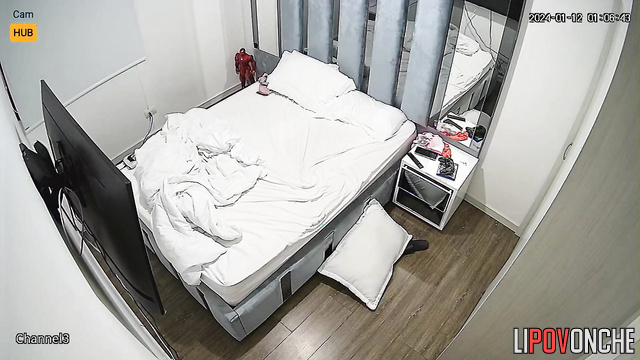 Long-haired blonde fucked by a man who cummed on her stomach
