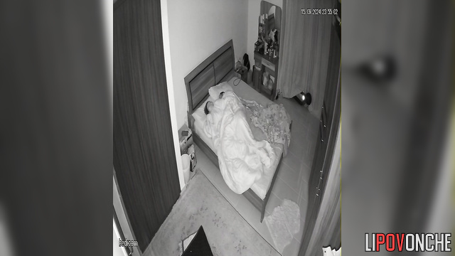 Restless man fucks his partner under the blanket until he cums