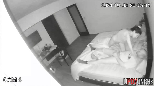 The bald guy really likes her pussy and takes his time fucking her
