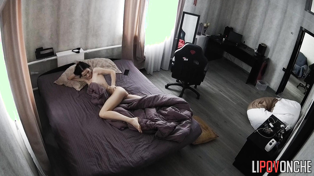 She was lying in her lover's bed and then started getting ready to go home