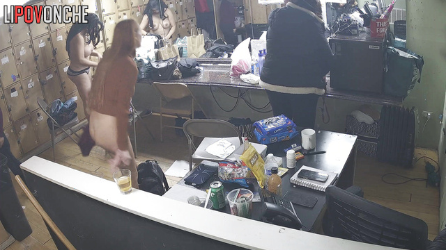 Cashier counts the proceeds after a stripper performance