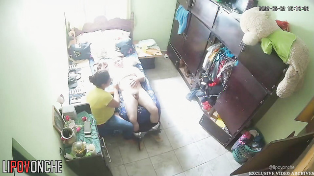Pregnant wife plays with her husband's small cock while talking