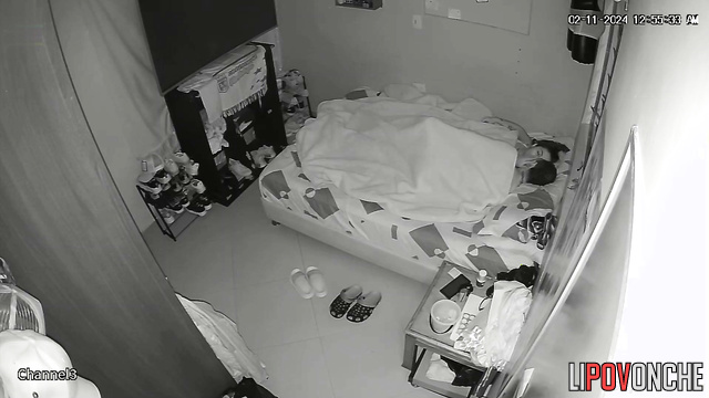 Husband keeps his wife awake by sliding his finger into her hot, wet vagina
