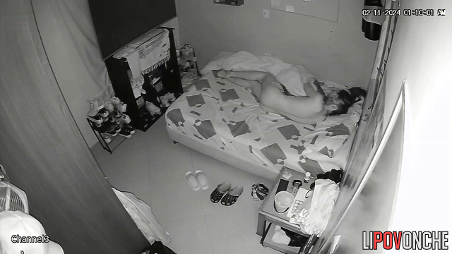 Husband keeps his wife awake by sliding his finger into her hot, wet vagina