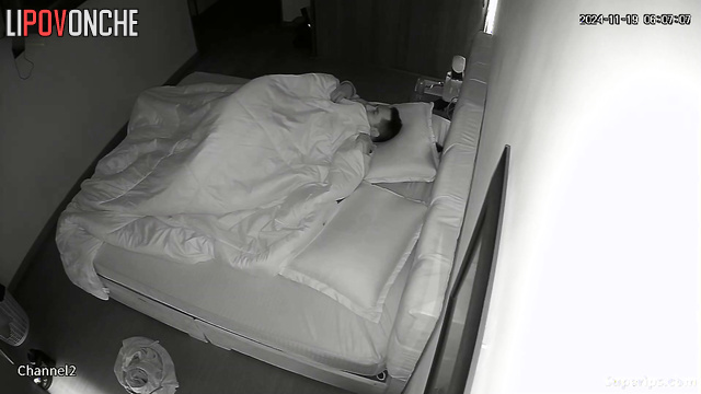 A young wife wakes up her sleeping husband by giving him an amazing blowjob