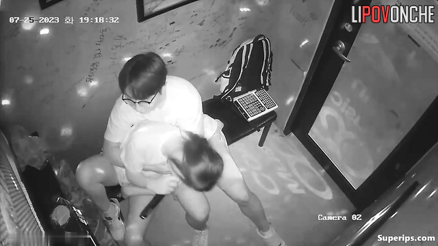 Young guy gropes his girlfriend's tits and hot pussy right during karaoke