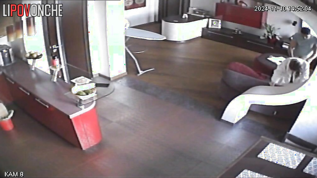 Blonde came out of the shower in a bathrobe and he fucked her