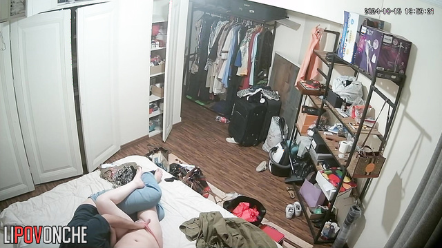 Naked chubby couple teasing each other (without sex)