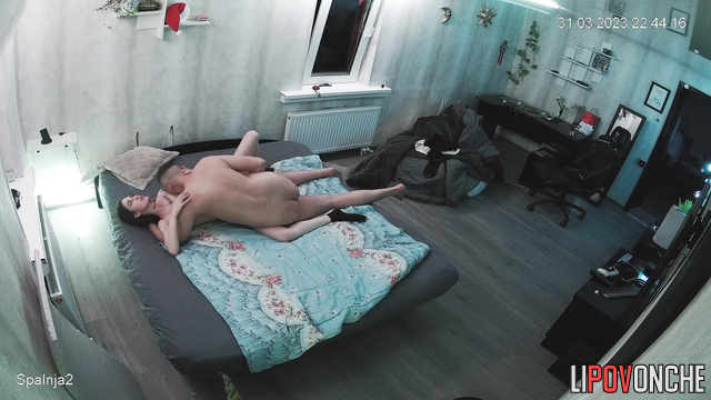 Naked guy in black socks fucking a tattooed skinny girl