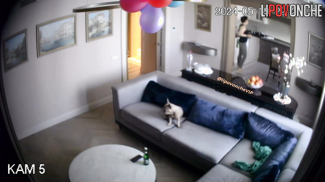 Massage and sweet kisses for a birthday (hidden camera)