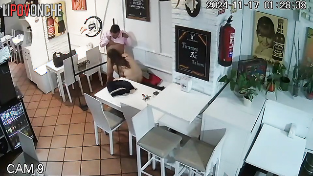 Colleagues always dreamed of doing it at work (in cafe)