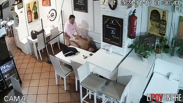 Colleagues always dreamed of doing it at work (in cafe)