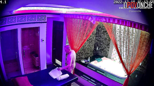 Prostitute serving a client in the typical asian sauna