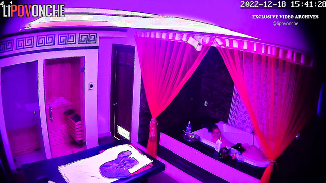 Prostitute serving a client in the typical asian sauna
