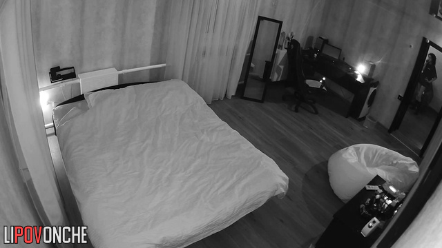 Couple relaxing before loud party / hidden camera