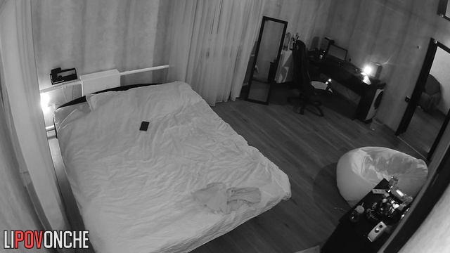 Couple relaxing before loud party / hidden camera